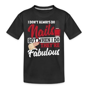 Nageldesignerin Acryl Nails Nagelstudio - Kinder Premium Bio T-Shirt - Schwarz - Vorne