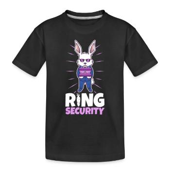Bague Sécurité Mariage - T-shirt bio Premium Enfant - noir - Devant