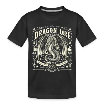 Mythical Fire Dragon - Kids' Premium Organic T-Shirt - black - Front