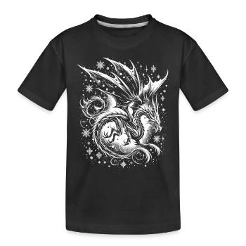 Mystique gothique Dragon de glace - T-shirt bio Premium Enfant - noir - Devant