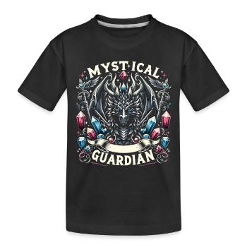 Crystalline Dragon Spell - Kids' Premium Organic T-Shirt - black - Front