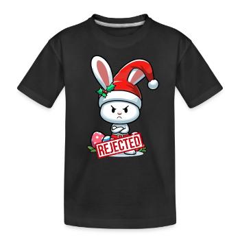 Offended Easter Bunny Christmas Funny Gift - Kids' Premium Organic T-Shirt - black - Front
