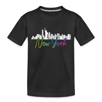 New York City NY NYC Skyline cadeau - T-shirt bio Premium Enfant - noir - Devant