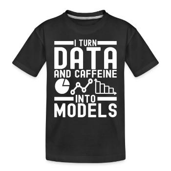 Analyste de données en science des données - T-shirt bio Premium Enfant - noir - Devant