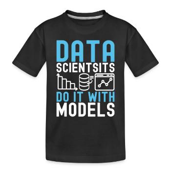 Analyste de données en science des données - T-shirt bio Premium Enfant - noir - Devant