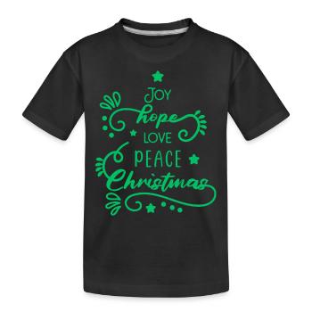 Sapin de Noël vert - T-shirt bio Premium Enfant - noir - Devant