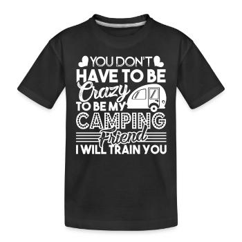 Camping Camping Friend - Kids' Premium Organic T-Shirt - black - Front