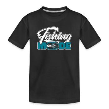 Mode de pêche sur les pêcheurs en haute mer Pêcheurs à la mouche - T-shirt bio Premium Enfant - noir - Devant