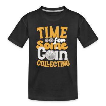 Collection de pièces de monnaie amusante pour les collectionneurs de pièces de monnaie et - T-shirt bio Premium Enfant - noir - Devant