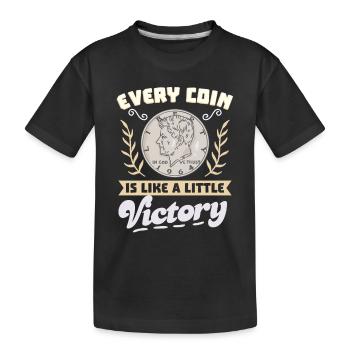 Collection de pièces de monnaie amusante pour les collectionneurs de pièces de monnaie et - T-shirt bio Premium Enfant - noir - Devant