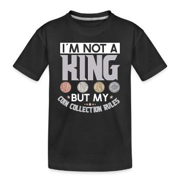 Collection de pièces de monnaie amusante pour les collectionneurs de pièces de monnaie et - T-shirt bio Premium Enfant - noir - Devant