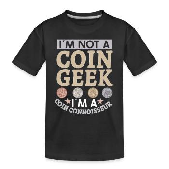 Collection de pièces de monnaie amusante pour les collectionneurs de pièces de monnaie et - T-shirt bio Premium Enfant - noir - Devant