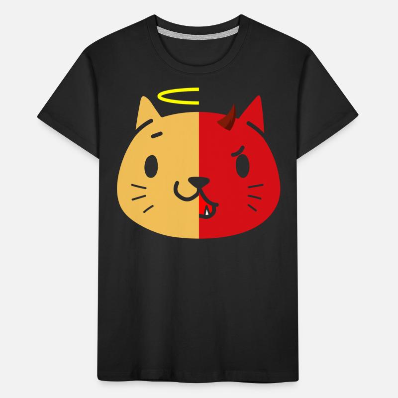 Two Face Cat and Devil T-Shirt Kids' Premium Organic T-Shirt