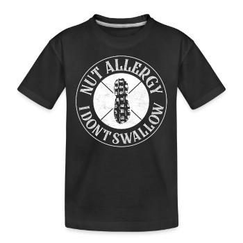 Allergie aux noix Je n’avale pas Sensibilisation à l’allergie aux noix - T-shirt bio Premium Enfant - noir - Devant