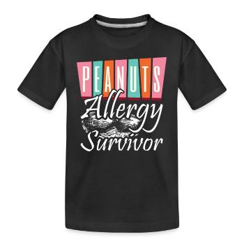 Sensibilisation aux survivants de l’allergie aux arachides Allergique aux noix - T-shirt bio Premium Enfant - noir - Devant