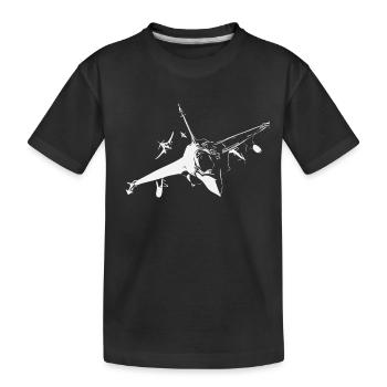 Avion de chasse Dogfight T-shirt Cool Aeroplane - T-shirt bio Premium Enfant - noir - Devant