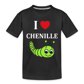 Chenilles insecte Amour petite chenille - T-shirt bio Premium Enfant - noir - Devant
