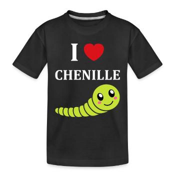 Chenilles insecte Amour petite chenille - T-shirt bio Premium Enfant - noir - Devant