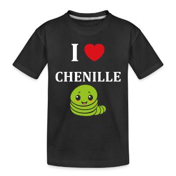 Chenilles insecte Amour petite chenille - T-shirt bio Premium Enfant - noir - Devant