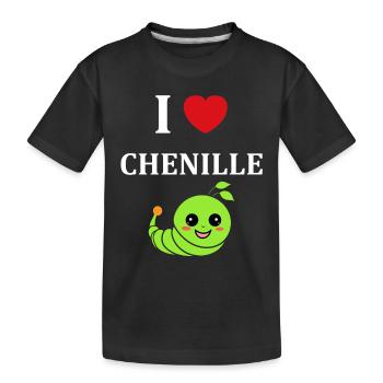 Chenilles insecte Amour petite chenille - T-shirt bio Premium Enfant - noir - Devant
