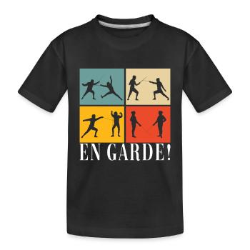 Fechten Fechtsport - Kinder Premium Bio T-Shirt - Schwarz - Vorne