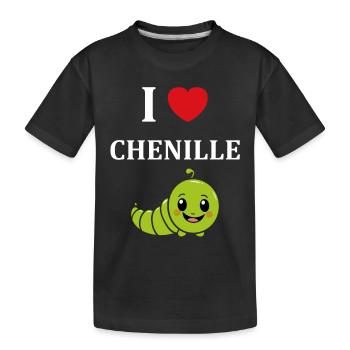 Chenilles insecte Amour petite chenille - T-shirt bio Premium Enfant - noir - Devant