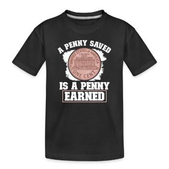 Collection de pièces de monnaie amusante pour les collectionneurs de pièces de monnaie et - T-shirt bio Premium Enfant - noir - Devant