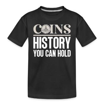 Collection de pièces de monnaie amusante pour les collectionneurs de pièces de monnaie et - T-shirt bio Premium Enfant - noir - Devant