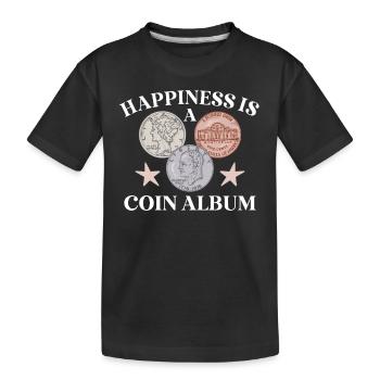 Collection de pièces de monnaie amusante pour les collectionneurs de pièces de monnaie et - T-shirt bio Premium Enfant - noir - Devant