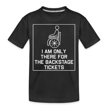 Amputation Überlebende Behinderten Rollstuhlkostüm - Kinder Premium Bio T-Shirt - Schwarz - Vorne