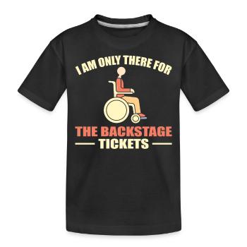 Amputation Überlebende Behinderten Rollstuhlkostüm - Kinder Premium Bio T-Shirt - Schwarz - Vorne