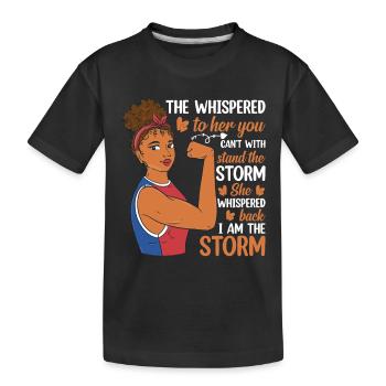 They whispered that they didn't want to talk to the stormwomen. - Kids' Premium Organic T-Shirt - black - Front