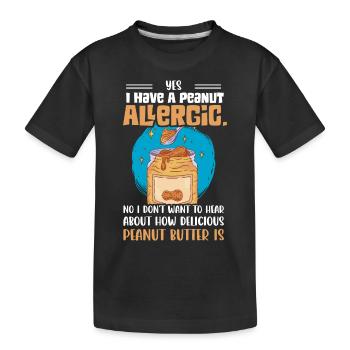 Oui, j’ai une allergie aux arachides. Awarene allergique aux noix - T-shirt bio Premium Enfant - noir - Devant