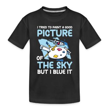 Good Picture Of The Sky But I Blue It - Kinder Premium Bio T-Shirt - Schwarz - Vorne