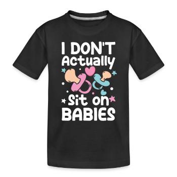 Lustige Tagesmutter Babysitter - Kinder Premium Bio T-Shirt - Schwarz - Vorne