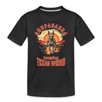 Kryptozoologen Chupacabra-Kreaturen lustige - Kinder Premium Bio T-Shirt - Schwarz - Vorne
