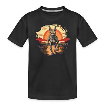 Kryptozoologen Chupacabra-Kreaturen Texas-USA - Kinder Premium Bio T-Shirt - Schwarz - Vorne