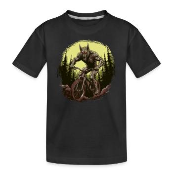 MTB Mountain Bike Bike BMX El-Chupacabra - Kids' Premium Organic T-Shirt - black - Front