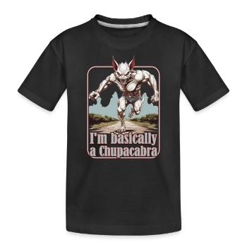 Kryptozoologen Marathon-Läufer Laufsport - Kinder Premium Bio T-Shirt - Schwarz - Vorne