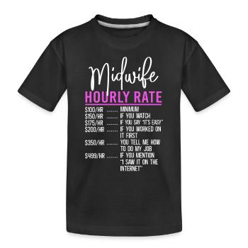 Infirmière sage-femme accoucheuse Sage-femme - T-shirt bio Premium Enfant - noir - Devant