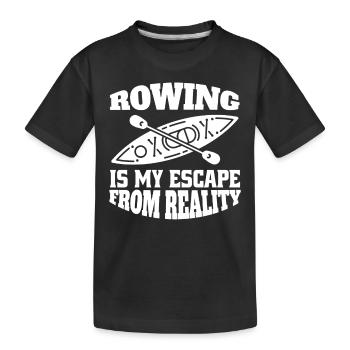 Rowing Rowing Rowing Rowing Club Rowing Team - Kids' Premium Organic T-Shirt - black - Front