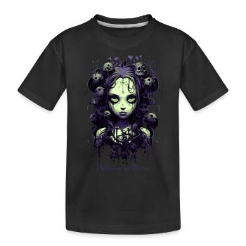Gothic Girl Spruch Normal is an Illusion - Kinder Premium Bio T-Shirt - Schwarz - Vorne