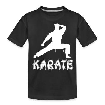 Karate - Kinder Premium Bio T-Shirt - Schwarz - Vorne