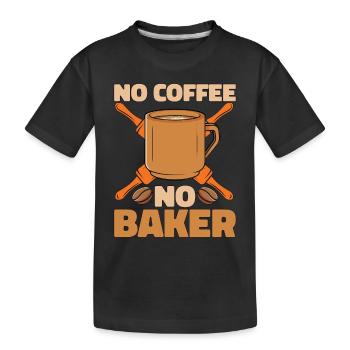 Boulanger Pas de Café Non Boulanger Pâtissier Amateur de café - T-shirt bio Premium Enfant - noir - Devant