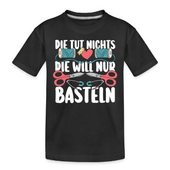Bastler Bastelunterricht Basteln - Kinder Premium Bio T-Shirt - Schwarz - Vorne