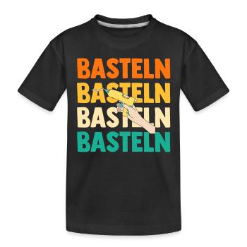 Bastler Bastelunterricht Basteln - Kinder Premium Bio T-Shirt - Schwarz - Vorne