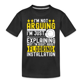 liesenleger floor layer - Kids' Premium Organic T-Shirt - black - Front