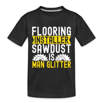 liesenleger floor layer - Kids' Premium Organic T-Shirt - black - Front