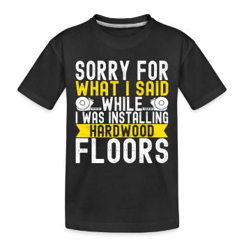 liesenleger floor layer - Kids' Premium Organic T-Shirt - black - Front