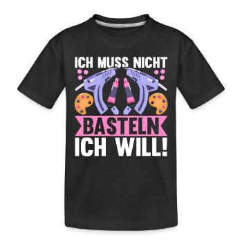 Bastler Basteln - Kinder Premium Bio T-Shirt - Schwarz - Vorne